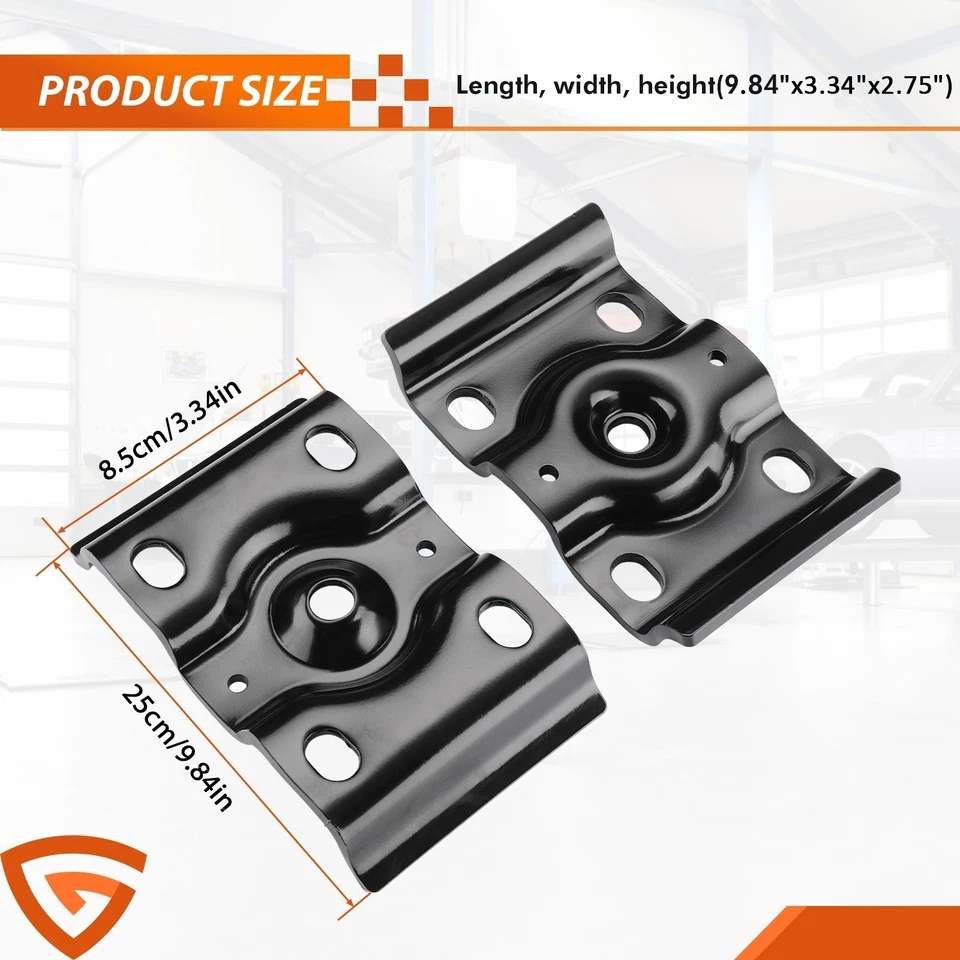 2 para Ford F-250 F-350 Super Duty eixo traseiro mola U parafuso placa suporte 1999-10 - Imagem 2 de 4