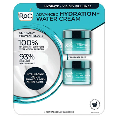 RoC Advanced Hydration Water Cream 1.7oz 2 Pack Anti-Aging Face Moisturizer Look