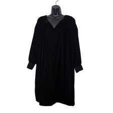 Lauren Ralph Lauren Dress Size 8 Black Dolman Sleeve Velvet Holiday