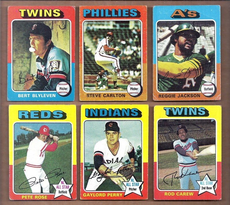 1975 Topps BASEBALL CARD STARTER SET LOT 100 DIFFERENT w STARS/HOF REGGIE & ROSE