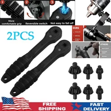 2 in 1 Drill Chuck Ratchet Two-head Spanner Key Drill Chuck Ratchet Wrench Tool