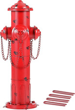 24" H Metal Fire Hydrant for Dogs to Pee On, Vintage Mid  Large Dog Fire Hydran