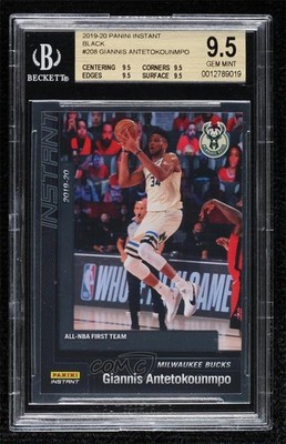 2019 Instant All-NBA First Team Black 1/1 Giannis Antetokounmpo #208 BGS 9.5 ow1
