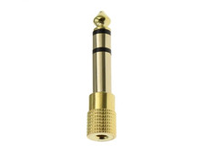 TRS Stereo Audio Headphone Adapter 6.35mm 1/4" Male to 3.5mm 1/8" Female Jack