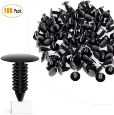 100x 8mm Bumper Clips Auto Car Hole Plastic Rivets Fastener Fender Push Pin