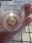1921-P  PCGS MS-64 Toned Buffalo Nickel