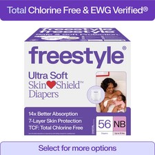 Freestyle Hyper Absorbent Ultra Soft TCF Baby Diapers