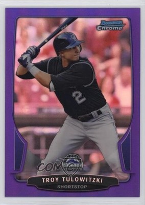 2013 Bowman Chrome Purple Refractor 60/199 Troy Tulowitzki #36 0vw3