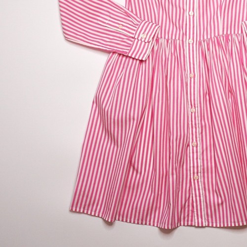 Ralph Lauren Girls Pink Striped Cotton Shirt Dress 14 Years - Picture 4 of 6