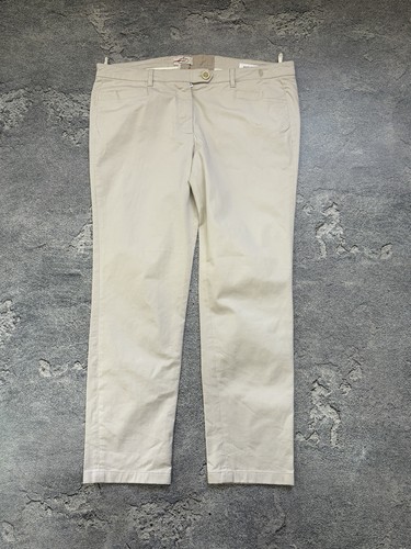 PRADA Milano Beige Cotton Chino Trousers Size 46 IT Women's Designer Pants - Afbeelding 1 van 21