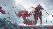 Girls Flowers Petals Cloack Green Eyes Anime Playmat Desk Mat 24x14in MTG YuGiOh