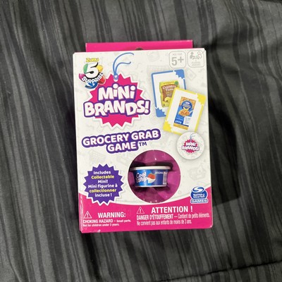 5 Surprise Mini Brands Grocery Grab Card Game - Includes  Collectable Figurine