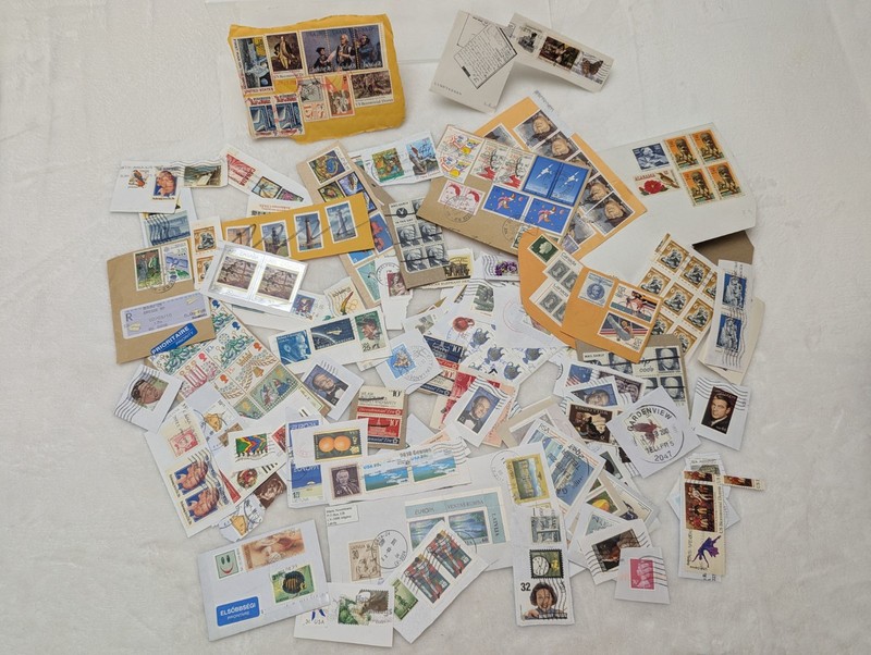 Lot of 50+ Modern Used Postage Stamps 2010 +/- Canceled, Great for Crafts Photos