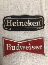 Vintage Heineken Budweiser Patches Beer Logo 9” Long Sew On