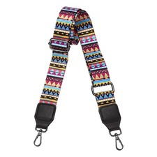 Purse Straps Replacement Crossbody with Black Buckle, Multicolor-Black