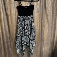 Billabong Enchanted Dayz Tubetop Dress Black White Tribal Print Medium