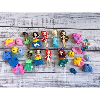 Disney Princess MagiClip Royal Clips Doll Lot Ariel Tiana Snow White Belle Elsa