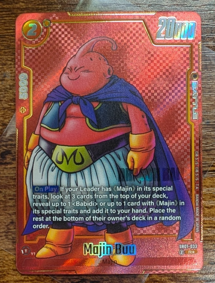 Majin Buu SB01-033 Gold Alternate Art Dragon Ball Manga Booster