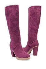 MUK LUKS WOMEN'S NELLIE KNEE HIGH HEELED FASHION TALL BOOTS sz 7 MERLOT 16892
