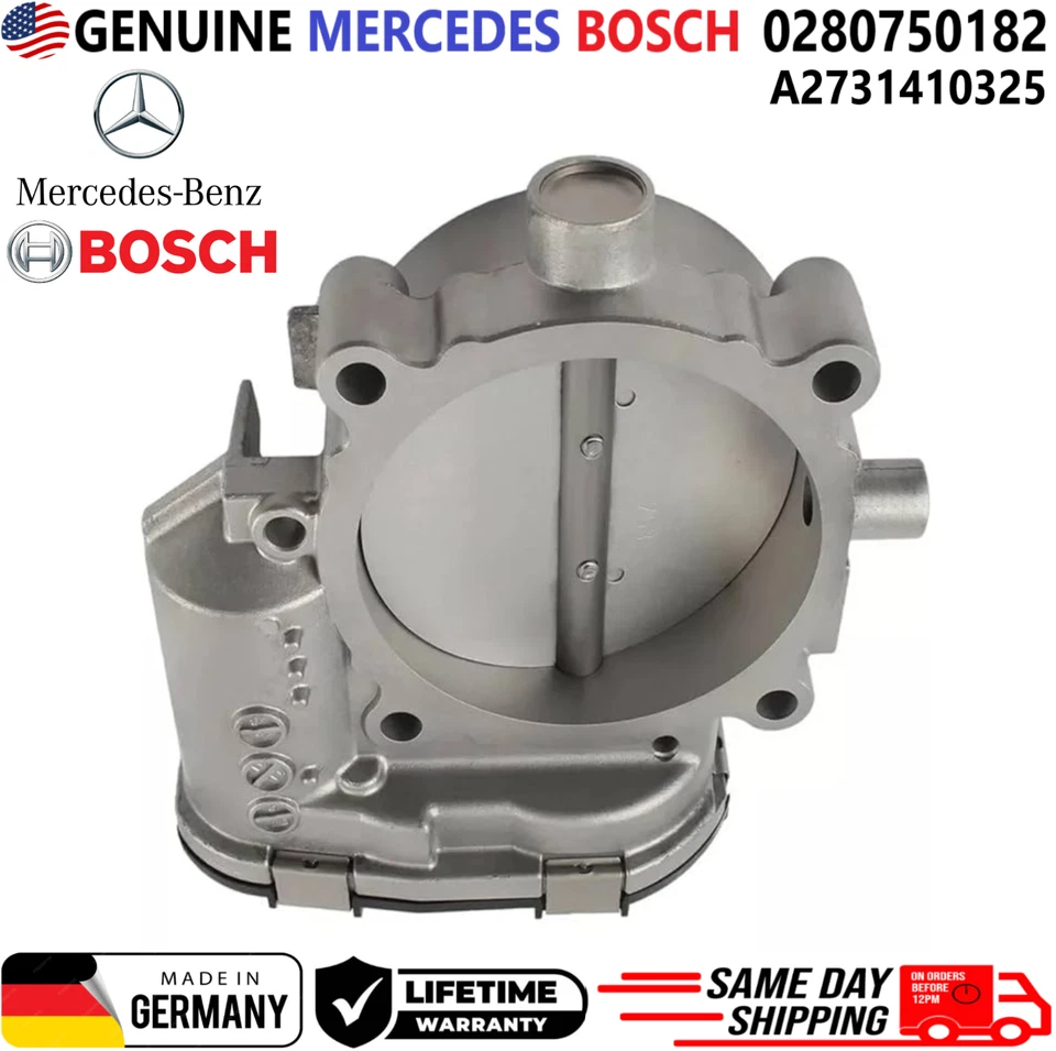 Cuerpo de acelerador Bosch genuino para Mercedes-Benz 2007-2016 4,7 L 5,5 L V8, 0280750182 Foto 2 de 4