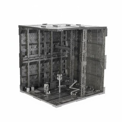 Hangar Szenentafel Maßstab 1:35 Eck Szenentafel freistehend