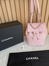 Chanel Mini Backpack Pastel Pink CAVIAR Leather Gold Hardware Urban Spirit