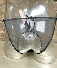 Victoria's Secret Floral Embroidery Mini String Bikini OPEN BACK Sz S NWT 29.95