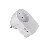 Ladesteckdose 2-Fach Mit Usb A+C, Weiß, 85320