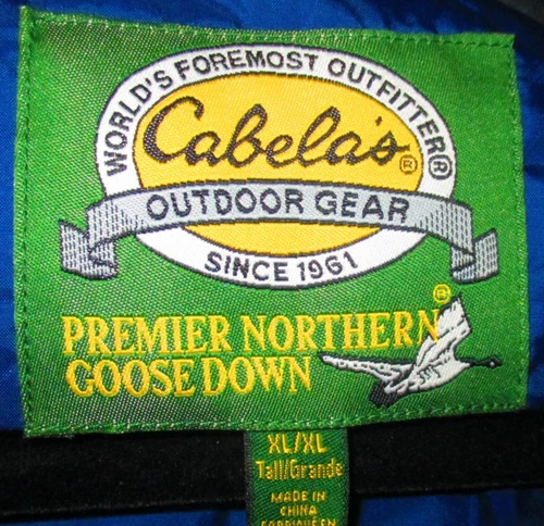 Cabelas Premier Northern Goose Down Puffer Jacket, NEW, Men's Size XL image 3