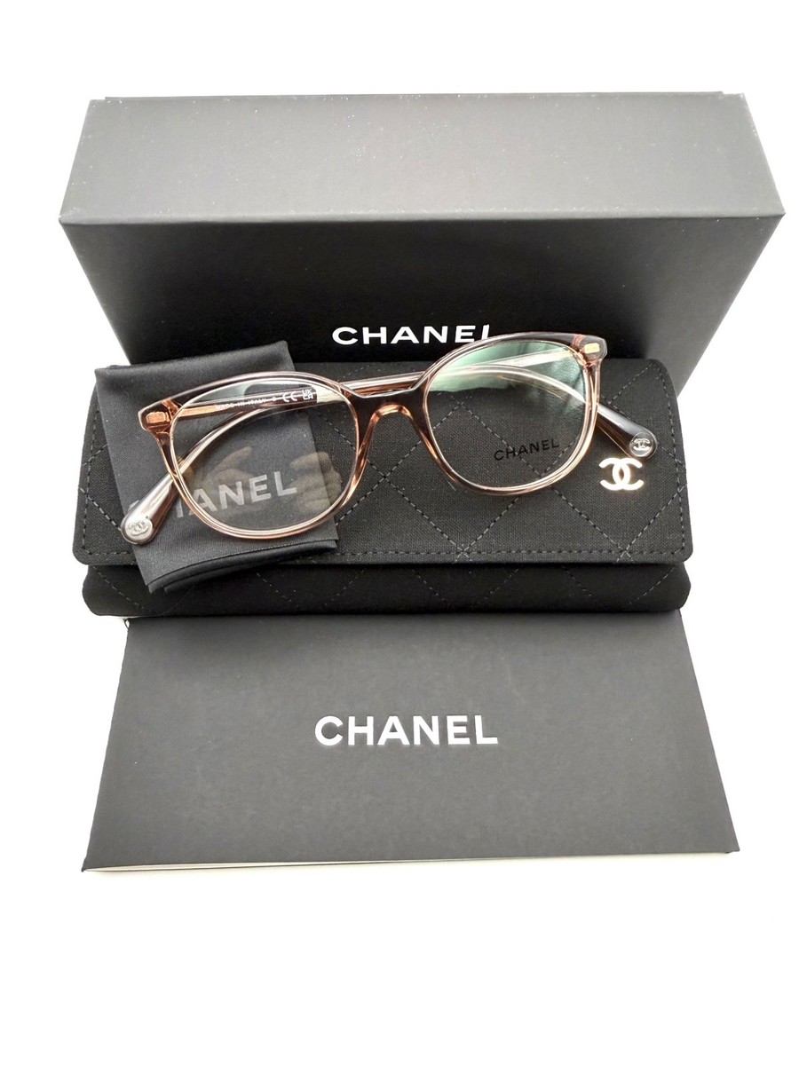 Chanel CH3432 1709 47mm Transparent Brown Pantos Eyeglasses Frame