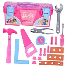 Barbie Tool Box Playset   18 Piece Deluxe Tool Set, Pretend Play Construction