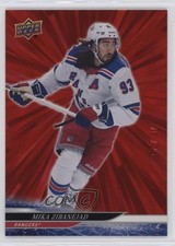 2024-25 Upper Deck Extended Series Outburst Red 15/25 Mika Zibanejad #587 0c3
