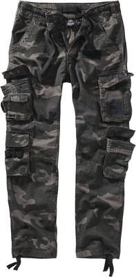 Brandit Cargohose Herren Pure Vintage Trouser Slim darkcamo Basics