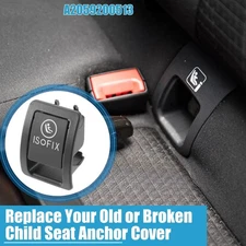 Black Child Seat Hook Anchor ISOFix Cover For Benz C Class W205 C200 C300 C350