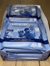 7 x Natracare, Soft Organic Cotton Intimate Wipes, 12 Wipes Each 84 Total