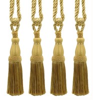 DÉCopro Quasten Raffhalter Style# TBC085, Farbe# PR07 Honey Gold [Set 4]