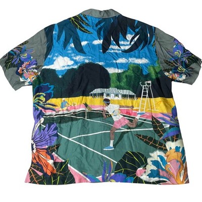 NWT Scotch Soda Amsterdam Men's XXL Short Sleeve Button Up Floral Tennis Camp