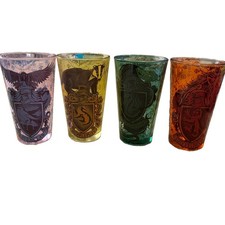 Harry Potter, Hogwarts House Crest Drinking Glasses - Set Of 4