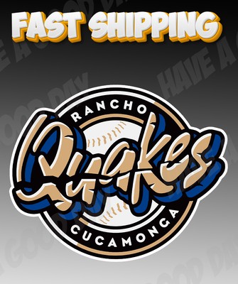 Rancho Cucamonga Quakes Milb  / Sticker 10 sizes! Tracking! FREE SHIPPING!