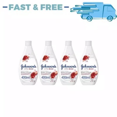 4x Johnson's Body Lotion Vita-Rich Brightening With Pomegranate Flower 400ml
