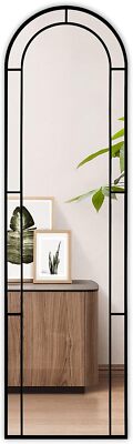 Muzilife 16x56 Window Full Length Mirror, 16x56'', 2-layer Arched Mirror 