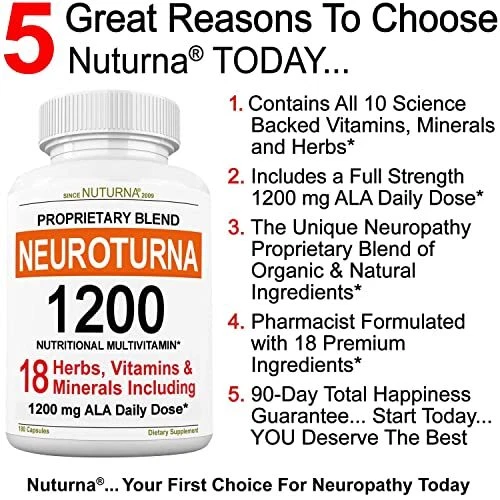 Neuropathy 神经营养混合物 1200 毫克 Alpha Lipoic Acid - Best Maxi... — 第 3/4 张图片