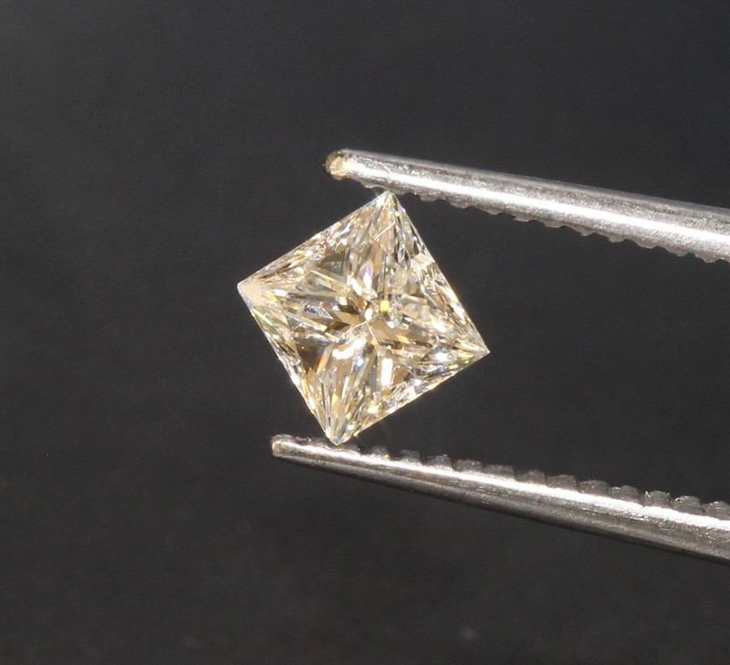 GIA certified loose .71ct I1 H princess cut diamond vintage antique Natural