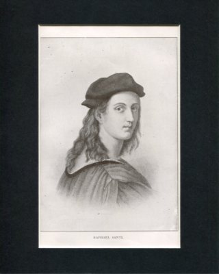 Raphael Santi Italian Painter The School of Athens Engraving Book Photo Display