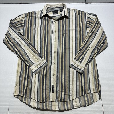greg norman dress shirts Greg Norman Collection Shirt Mens M Long Sleeve Button Up Classic Striped  Style