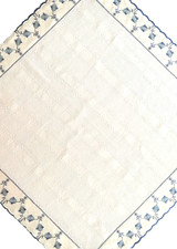 Mitteldecke,Tischdecke,handgeweb,Leinen,Landhaus,Bordüre,75x75,Handarbeit,Unikat