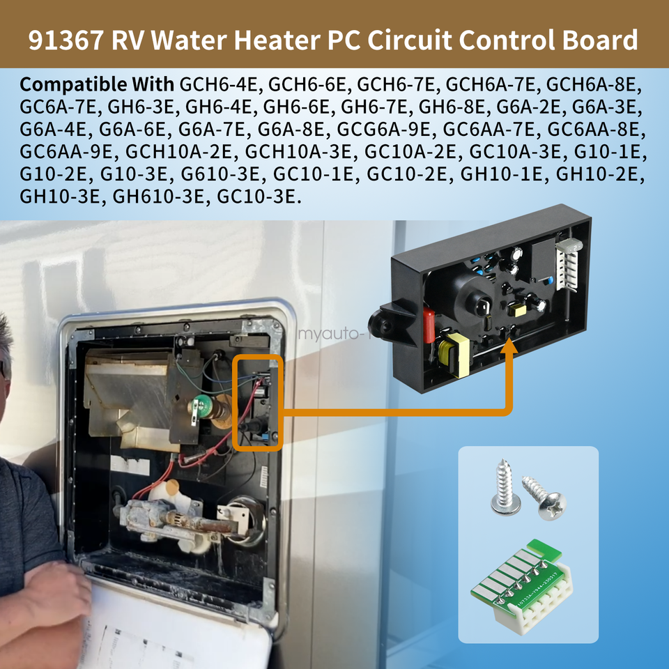91367 RV Water Heater PC Circuit Control Board Fits Atwood 93865 93253