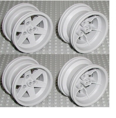 4x Lego Technic 56mm D. x 34mm LBG Wheels - New