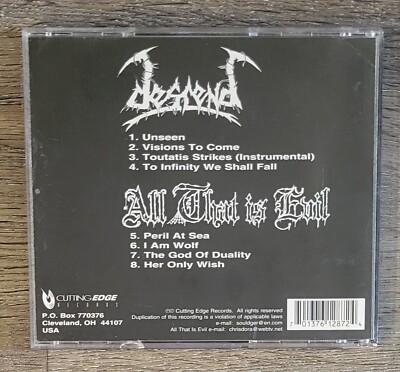 DESCEND / ALL THAT IS EVIL - Split CD w/ Promo Sheets Death Metal