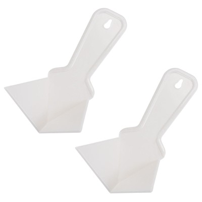 2pcs Inside Corner Trowel 4 Inch Plastic Drywall Corner Knife Tool White